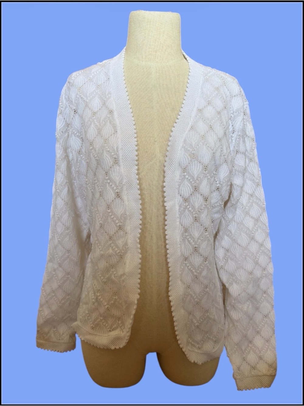 VINTAGE CLASSIC FASHIONS Open-Front Knit Cardigan